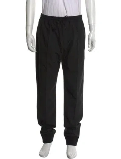 Pre-owned Fendi Zucca Ff Logo Joggers In Black