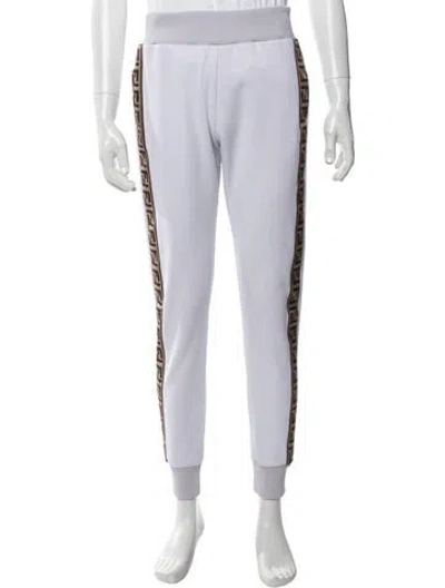 Pre-owned Fendi Zucca Ff Logo Joggers In Neutrals