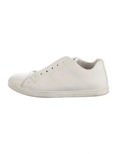 Pre-owned Fendi Zucca Ff Logo Leather Sneakers In Multi