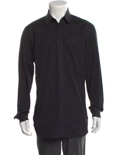 Pre-owned Fendi Zucca Ff Logo Long Sleeve Shirt In Black