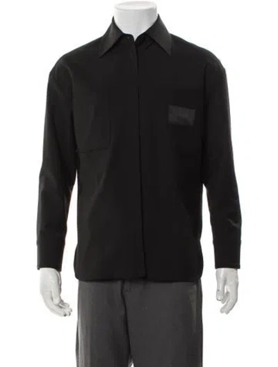 Pre-owned Fendi Zucca Ff Logo Long Sleeve Shirt In Black