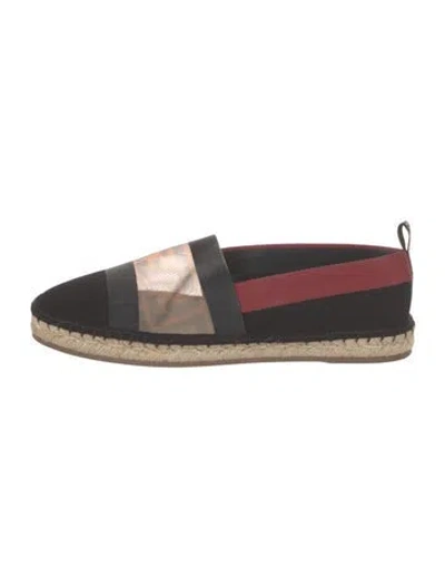 Pre-owned Fendi Zucca Ff Logo Mesh Espadrilles In Brown