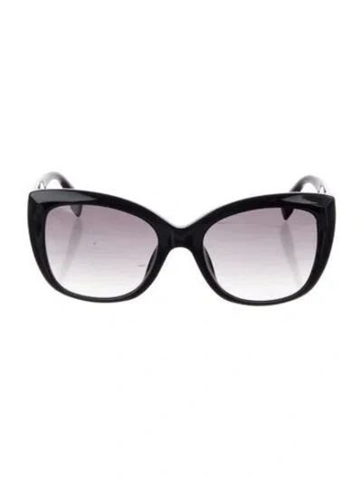 Pre-owned Fendi Zucca Ff Logo Oversize Sunglasses In Black