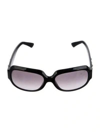 Pre-owned Fendi Zucca Ff Logo Oversize Sunglasses In Black