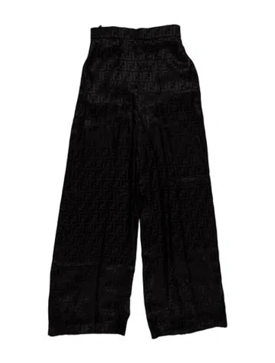 Pre-owned Fendi Zucca Ff Logo Pants W/ Tags In Black