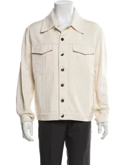 Pre-owned Fendi Zucca Ff Logo Patterned Jacket In Neutrals