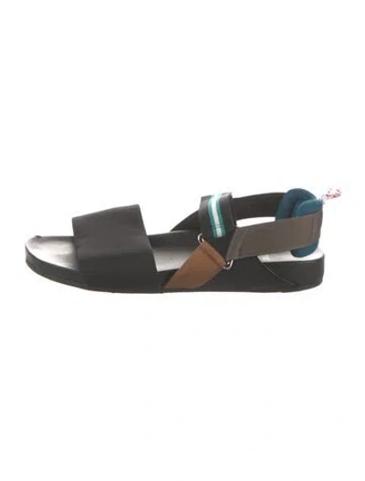 Pre-owned Fendi Zucca Ff Logo Printed Slides In Brown