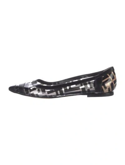 Pre-owned Fendi Zucca Ff Logo Pvc Flats In Multi