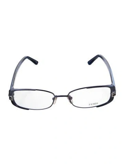 Pre-owned Fendi Zucca Ff Logo Square Eyeglasses