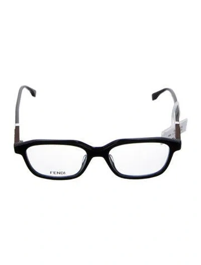 Pre-owned Fendi Zucca Ff Logo Square Eyeglasses In Multi