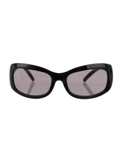 Pre-owned Fendi Zucca Ff Logo Square Sunglasses In Black