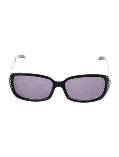 Pre-owned Fendi Zucca Ff Logo Square Sunglasses In Black