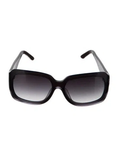 Pre-owned Fendi Zucca Ff Logo Square Sunglasses In Blue