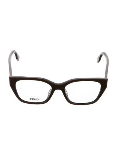 Pre-owned Fendi Zucca Ff Logo Square Sunglasses In Brown