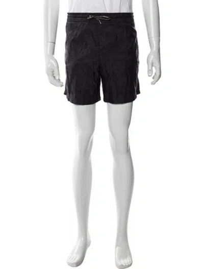 Pre-owned Fendi Zucca Ff Logo Swim Trunks In Black