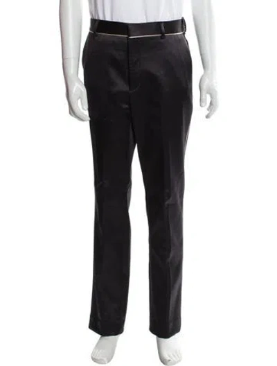 Pre-owned Fendi Zucca Ff Logo Tuxedo Pants In Black