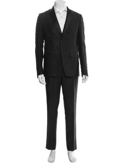 Pre-owned Fendi Zucca Ff Logo Two-piece Blazer In Black