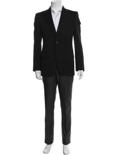 Pre-owned Fendi Zucca Ff Logo Wool Blazer In Black