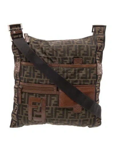 Pre-owned Fendi Zucca Ff Messenger Bag In Brown
