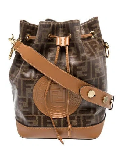Pre-owned Fendi Zucca Ff Mon Tresor In Brown