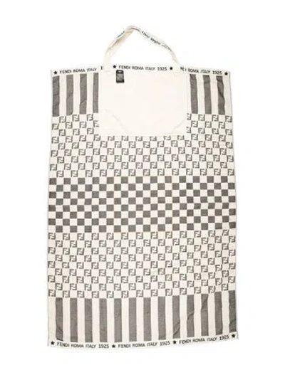 Pre-owned Fendi Zucca Ff Packable Beach Towel In Multicolor