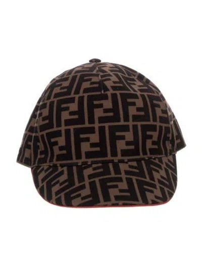 Pre-owned Fendi Zucca Ff Patterned Hat In Brown