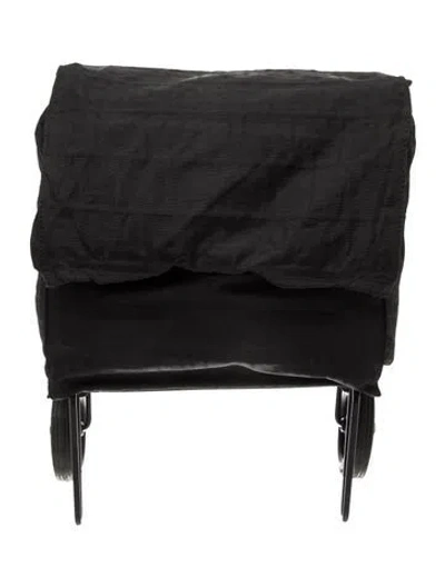 Pre-owned Fendi Zucca Ff Rolling Trolley Bag Vintage In Black