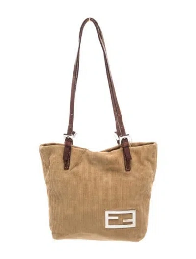 Pre-owned Fendi Zucca Ff Shoulder Bag Vintage In Neutral