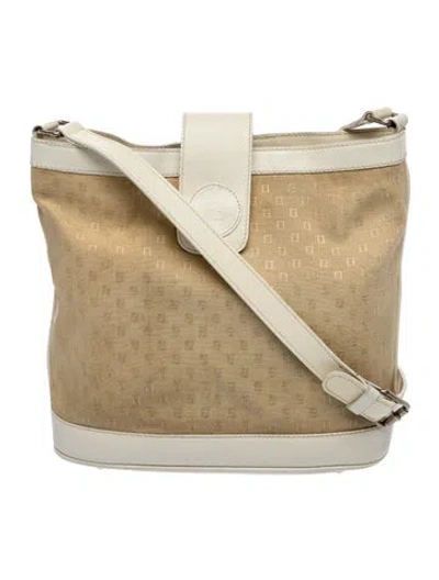 Pre-owned Fendi Zucca Ff Shoulder Bag Vintage In Neutral