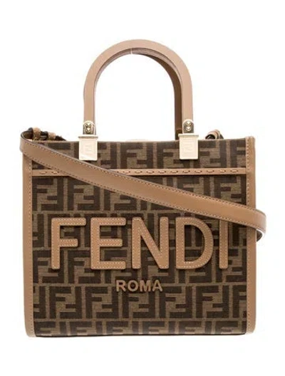 Pre-owned Fendi Zucca Ff Sunshine Small 2024 In Brown