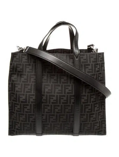Pre-owned Fendi Zucca Ff Tote 2023 In Black