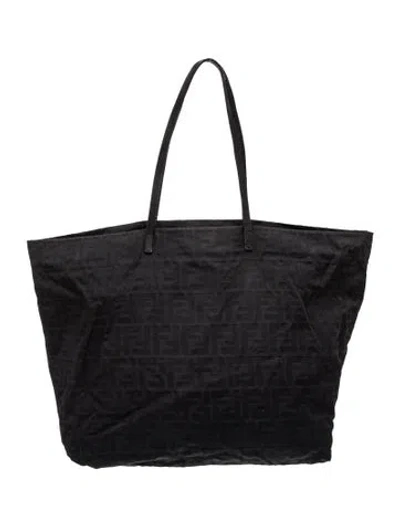 Pre-owned Fendi Zucca Ff Vintage In Black
