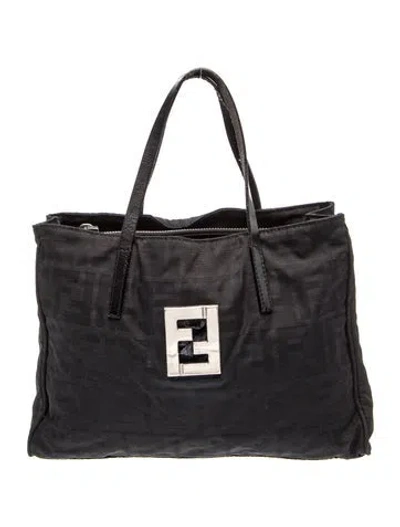 Pre-owned Fendi Zucca Ff Vintage In Black