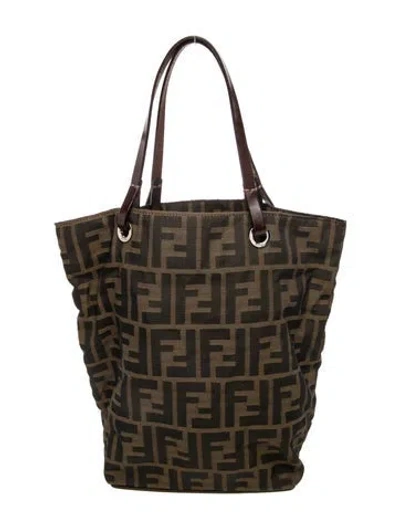 Pre-owned Fendi Zucca Ff Vintage Mini Vintage In Brown