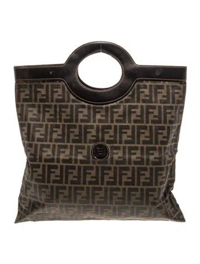 Pre-owned Fendi Zucca Ff Vintage Vintage In Brown