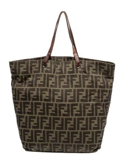 Pre-owned Fendi Zucca Ff Vintage Vintage In Brown