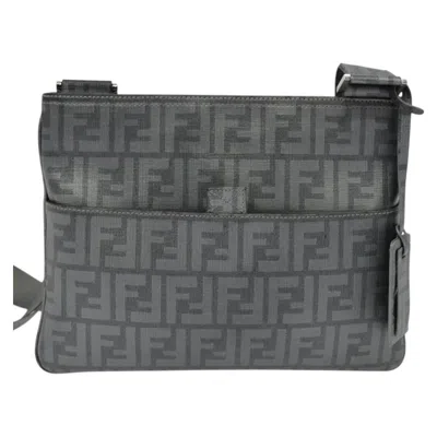 Pre-owned Fendi Zucca Grey Canvas Shoulder Bag ()