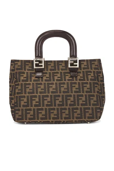 Pre-owned Fendi Zucca Handbag In Brown
