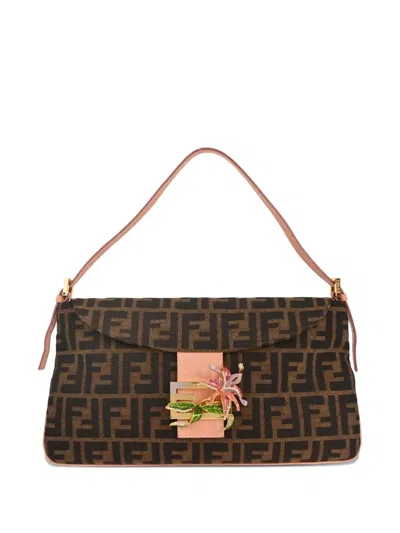 Pre-owned Fendi Zucca Handbag In Brown
