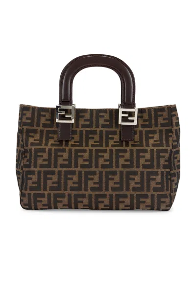 Pre-owned Fendi Zucca Handbag In Brown