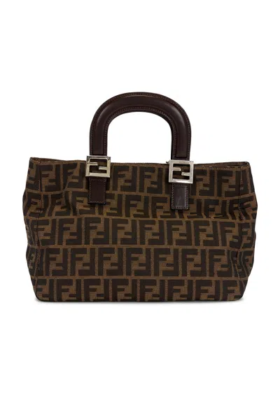 Pre-owned Fendi Zucca Handbag In Brown