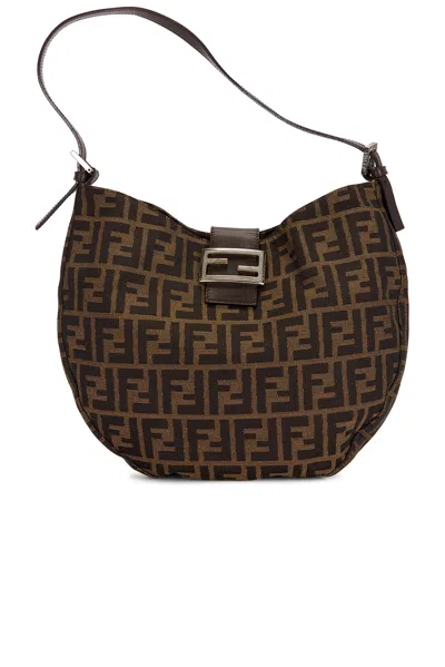 Pre-owned Fendi Zucca Hobo Bag In Brown