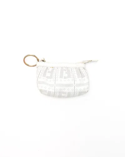 Fendi Zucca Key Pouch In White