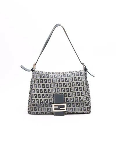 Fendi Zucca Mamma Bag In Blue