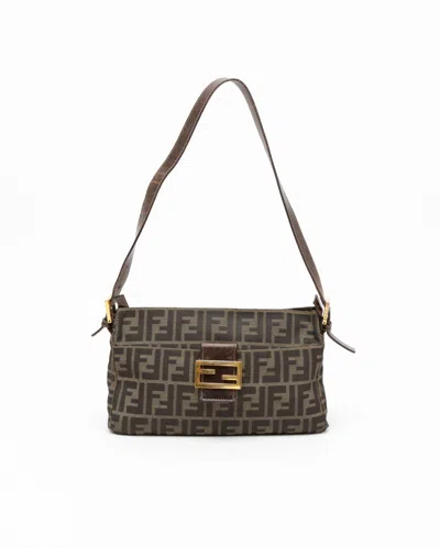Fendi Zucca Mamma Bag In Brown