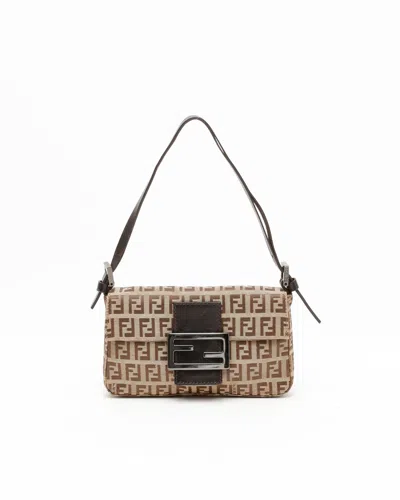 Fendi Zucca Mini Baguette Bag