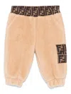 Fendi Zucca Monogram-detail Trousers In Neutrals