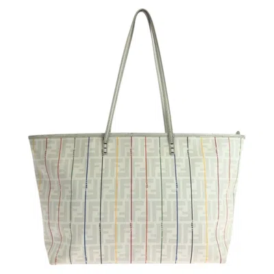 Pre-owned Fendi Zucca Multi-color White Zucca Shoulder Bag Tote Bag ()