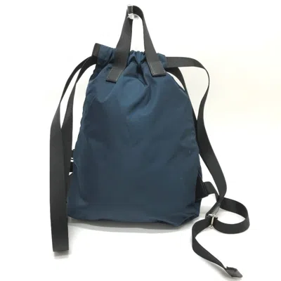 Pre-owned Fendi Zucca Navy Nylon Backpack ()