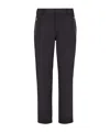 Fendi Zucca-panelled Straight-legged Trousers In Black